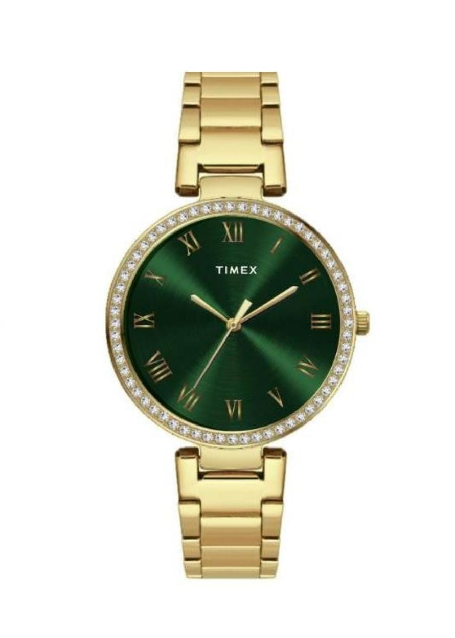 Timex Green Dial with Roman Numbers Women's Astrological Watch - TWEL18716 - KRISHNA WATCH COMPANY