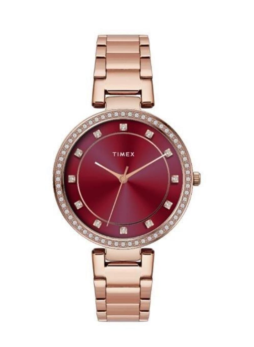 Timex Red Dial Women's Watch - TWEL18724 - KRISHNA WATCH COMPANY