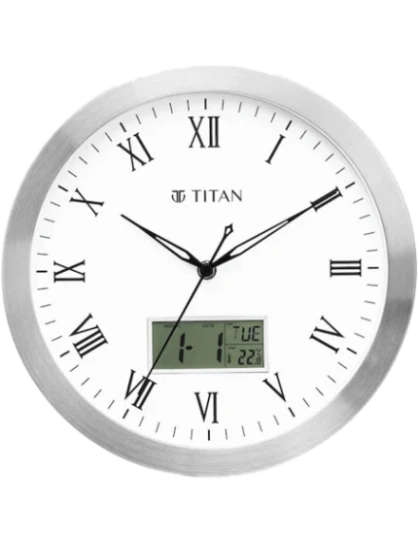 Titan Classic White Dial Color Silent Sweep Technology - 30 cm X 30 cm (Medium) W0021MC02 - KRISHNA WATCH COMPANY