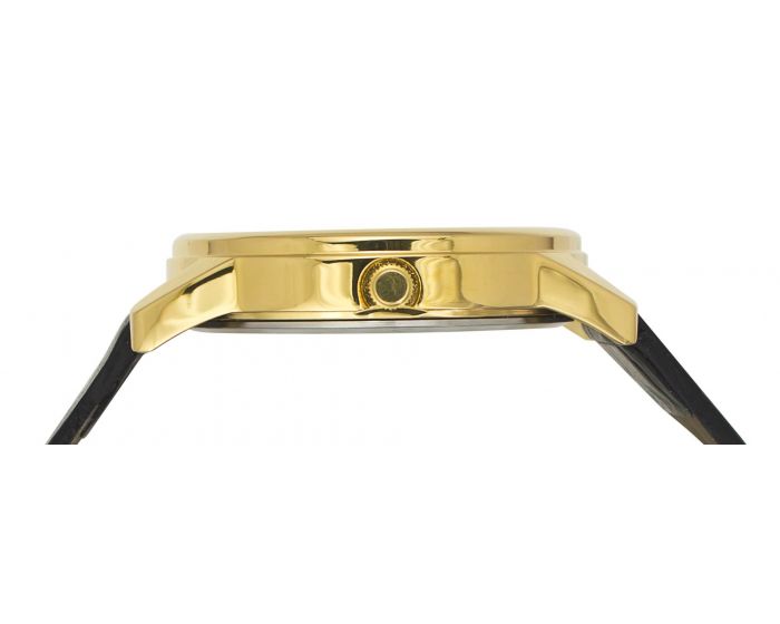 Sleek Golden Dial Leather Strap Watch TM0TG7108 - KRISHNA WATCH COMPANY