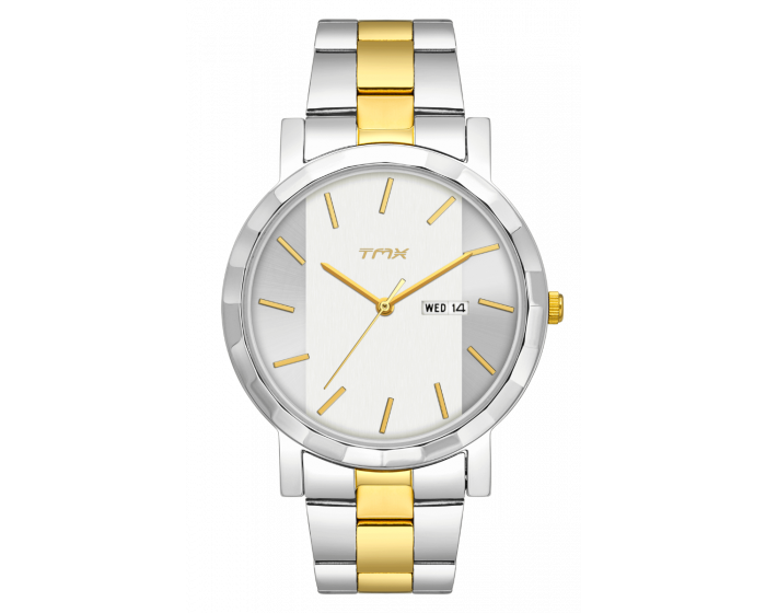 Dual Tone Bracelet Watch With Tillted Hour Markings TM0TG7707T - KRISHNA WATCH COMPANY