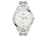 Dressy White Patterned Dial Bracelet Watch TM0TG7805T - KRISHNA WATCH COMPANY