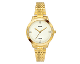 Crystal Studded White Dial Bracelet Watch TMTL10401T