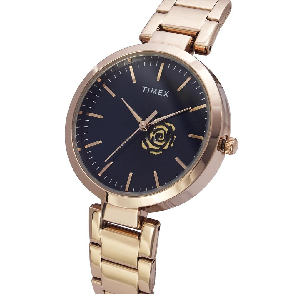 TIMEX FASHION WOMEN'S BLUE DIAL ROUND CASE 3 HANDS FUNCTION WATCH -TW000X229 - KRISHNA WATCH COMPANY
