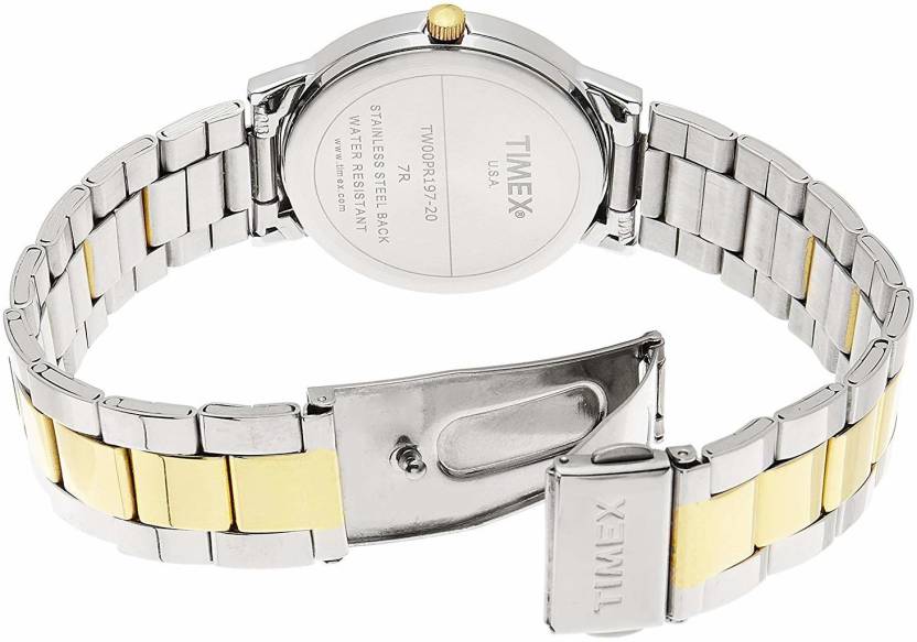 TIMEX CLASSICS PAIRS SILVER DIAL ROUND CASE 3 HANDS FUNCTION WATCH -TW00PR197 - KRISHNA WATCH COMPANY