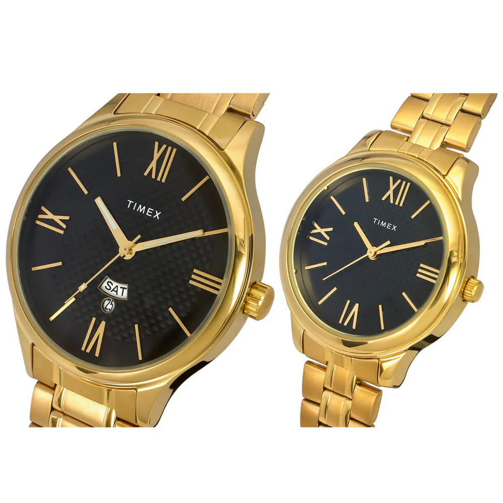 TIMEX ANALOG BLACK DIAL PAIRS WATCH-TW00PR283 - KRISHNA WATCH COMPANY