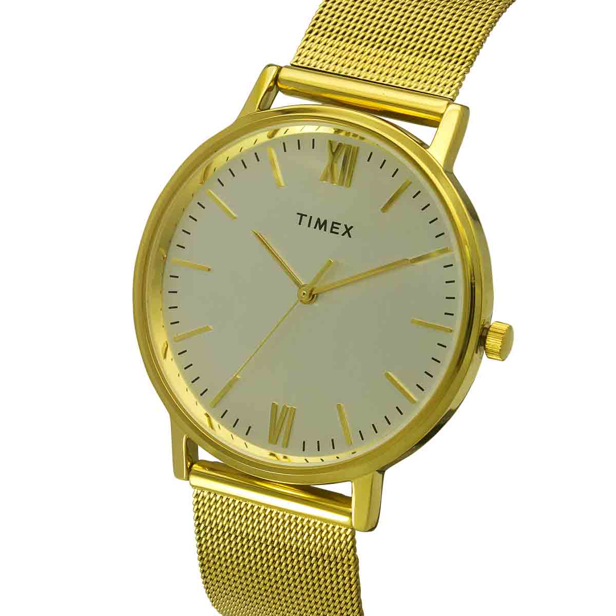 TIMEX MODERN GOLD PLATED WATCH WITH MESH BRACELET-TW0TG8010 - KRISHNA WATCH COMPANY