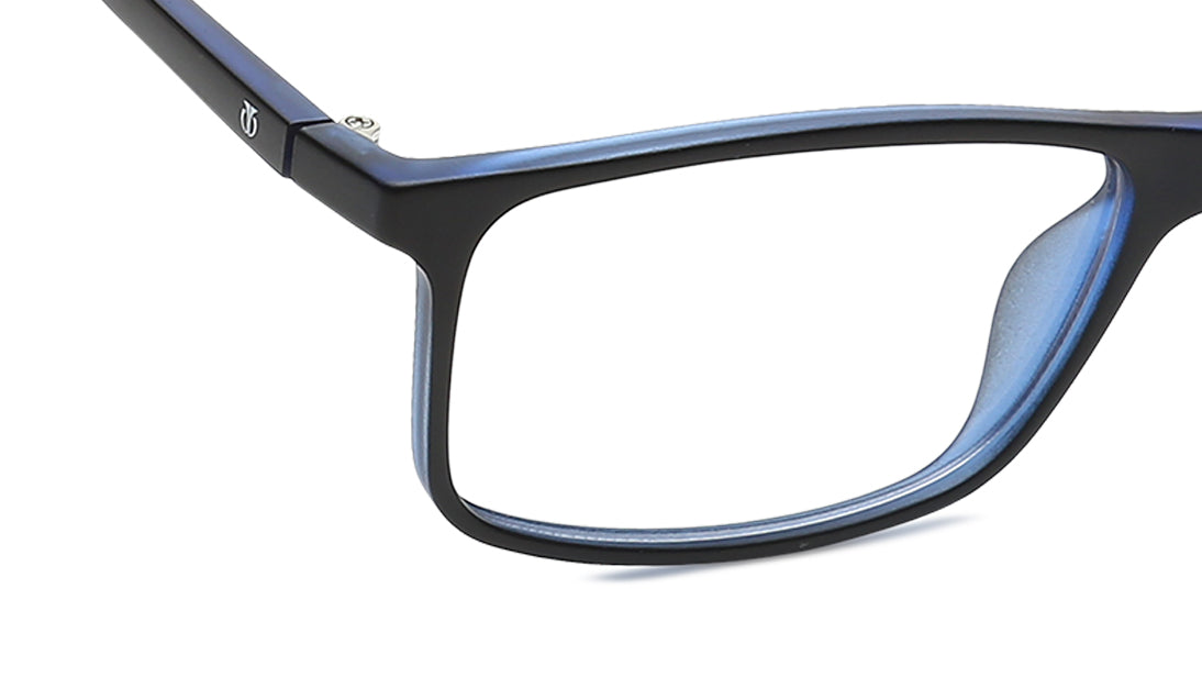 Blue Rectangle Rimmed Eyeglasses TI1037MFP - KRISHNA WATCH COMPANY