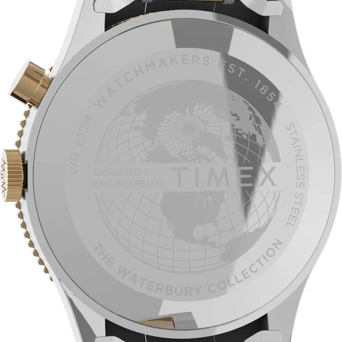 TIMEX Waterbury Traditional GMT 39mm Stainless Steel Bracelet Watch TW2U90600UJ - KRISHNA WATCH COMPANY
