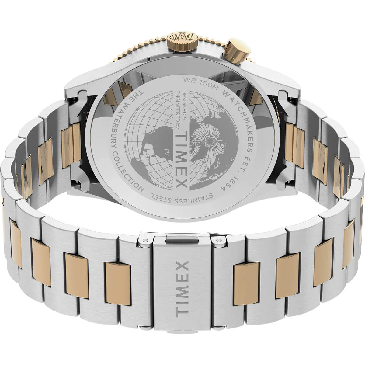 TIMEX Waterbury Traditional GMT 39mm Stainless Steel Bracelet Watch TW2U90600UJ - KRISHNA WATCH COMPANY