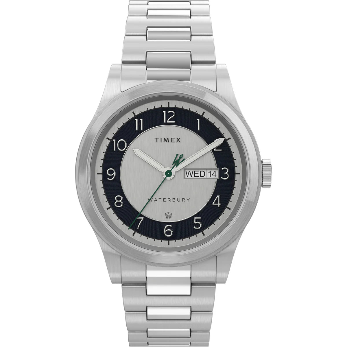 TIMEX Waterbury Traditional Day/Date 39mm Stainless Steel Bracelet Watch TW2U99300UJ - KRISHNA WATCH COMPANY