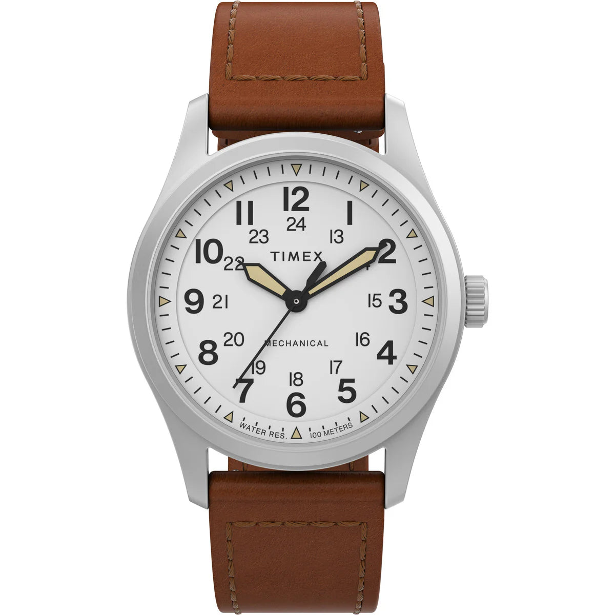 Timex Expedition North Field Post Mechanical 38mm Eco-Friendly Leather Strap Watch TW2V00600X6 - KRISHNA WATCH COMPANY