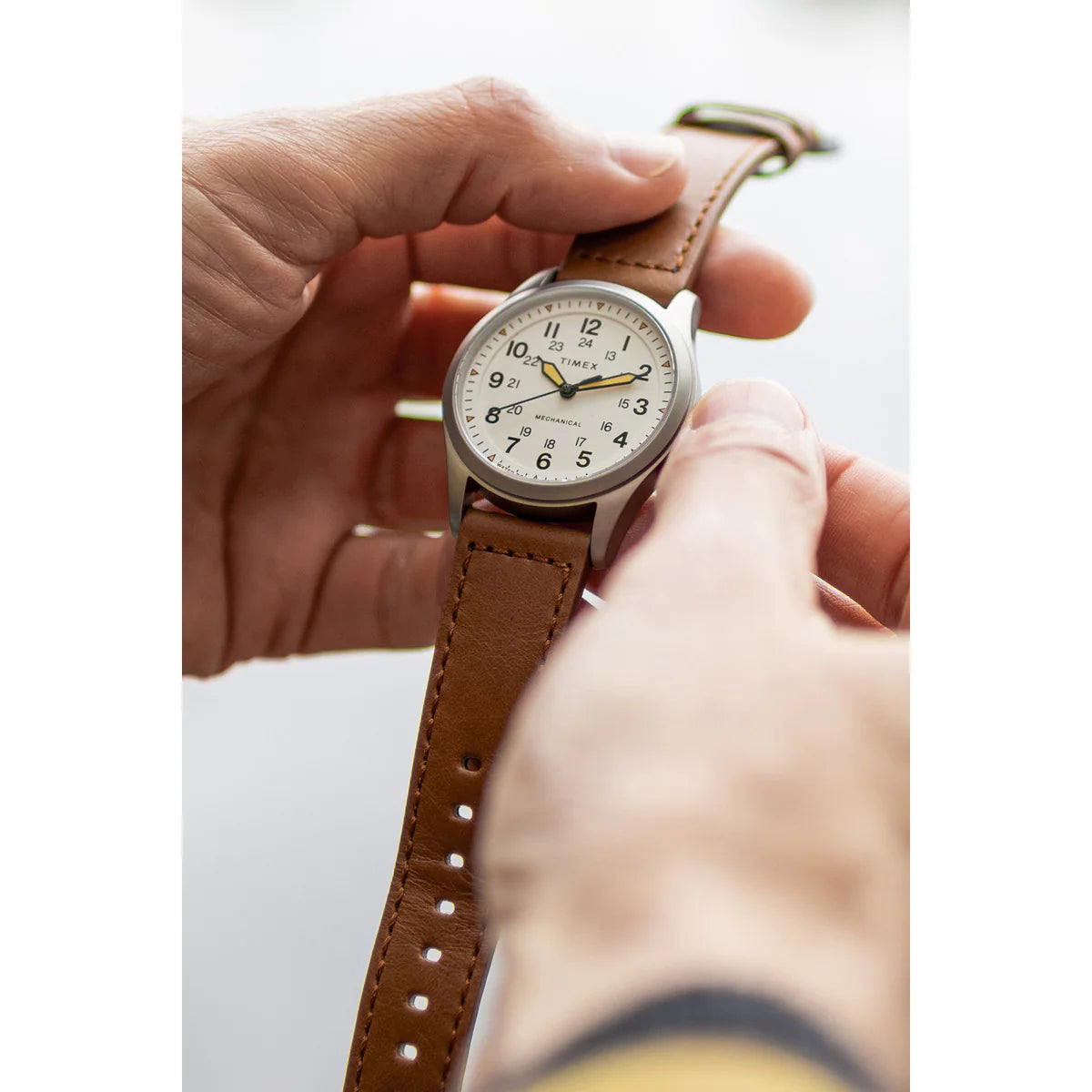 Timex Expedition North Field Post Mechanical 38mm Eco-Friendly Leather Strap Watch TW2V00600X6 - KRISHNA WATCH COMPANY