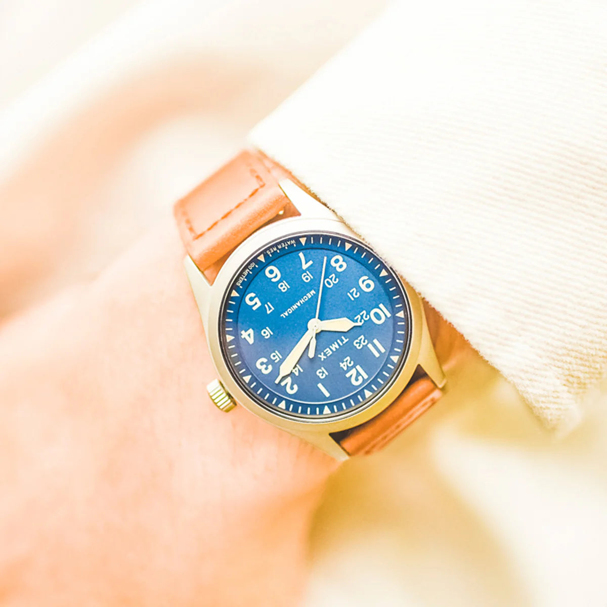 TIMEX Expedition North Field Post Mechanical 38mm Eco-Friendly Leather Strap Watch TW2V00700X6 - KRISHNA WATCH COMPANY