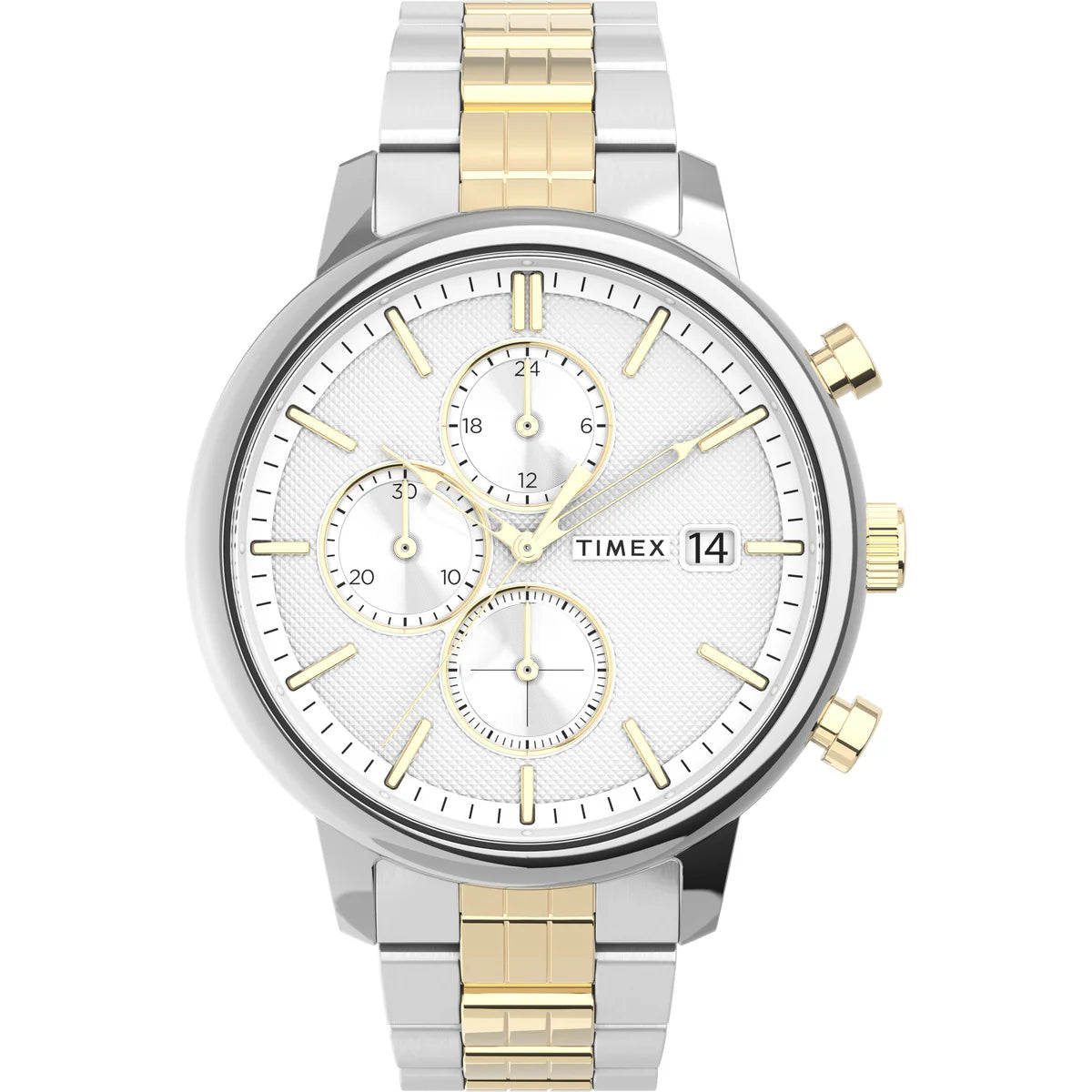 Timex Chicago Chronograph 43mm Stainless Steel Bracelet Watch TW2V01800UJ - KRISHNA WATCH COMPANY