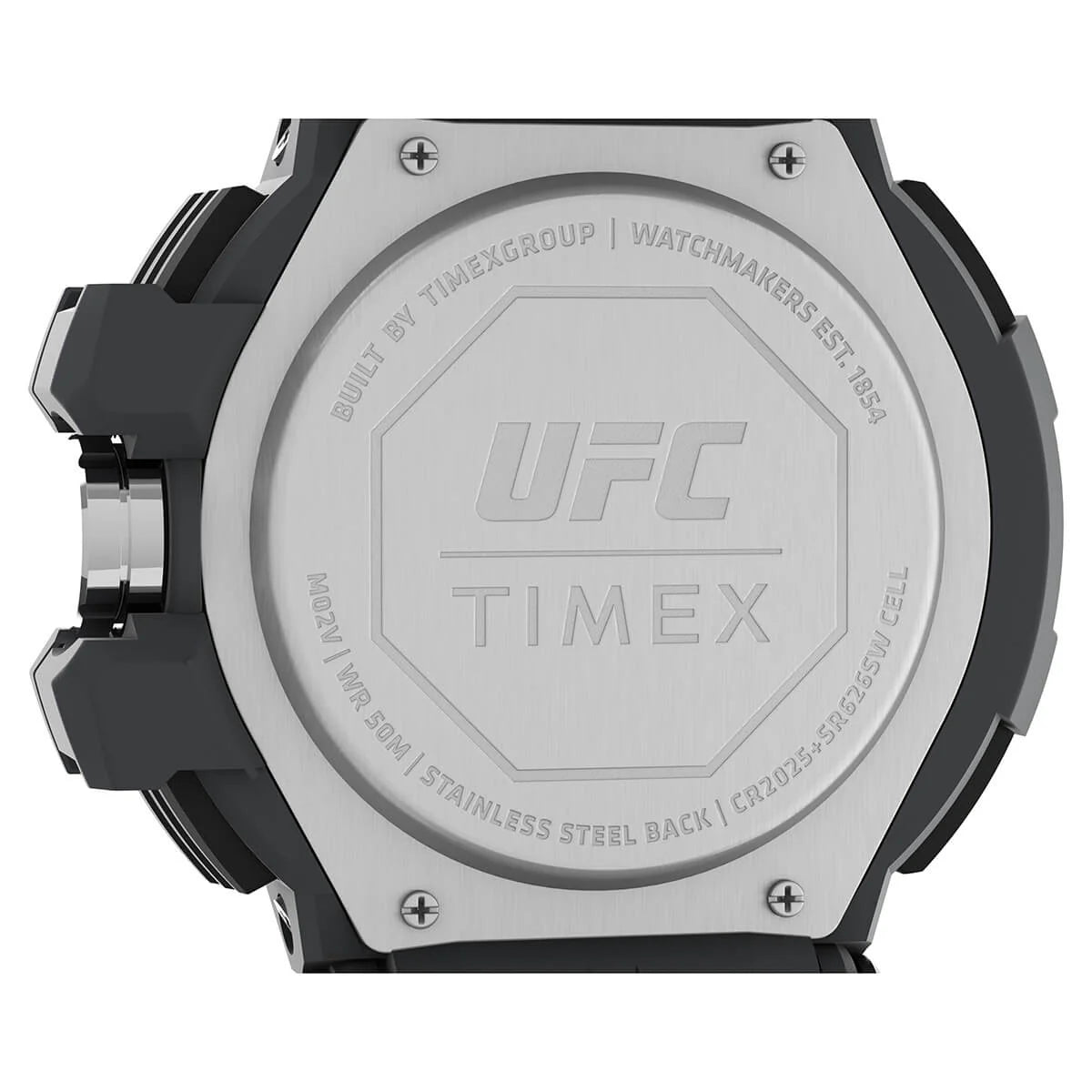 TIMEX Men Resin Ufc Strength Collection Quartz Analog Black Dial Coloured Quartz Watch, Round Dial with 53 Mm Case Width - Tw5M519000D - KRISHNA WATCH COMPANY