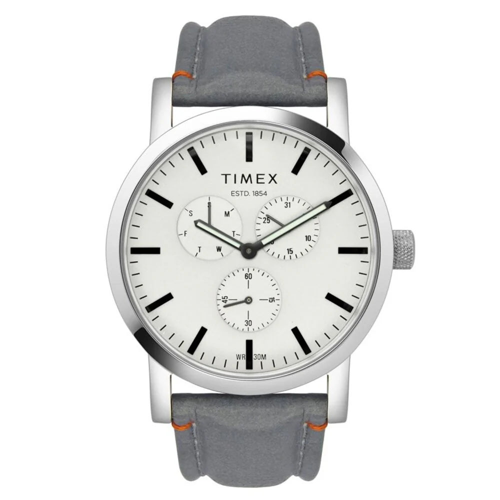 Timex Fashion Men's Grey Dial Round Case Multifunction Function Watch -TWEG16609 - KRISHNA WATCH COMPANY