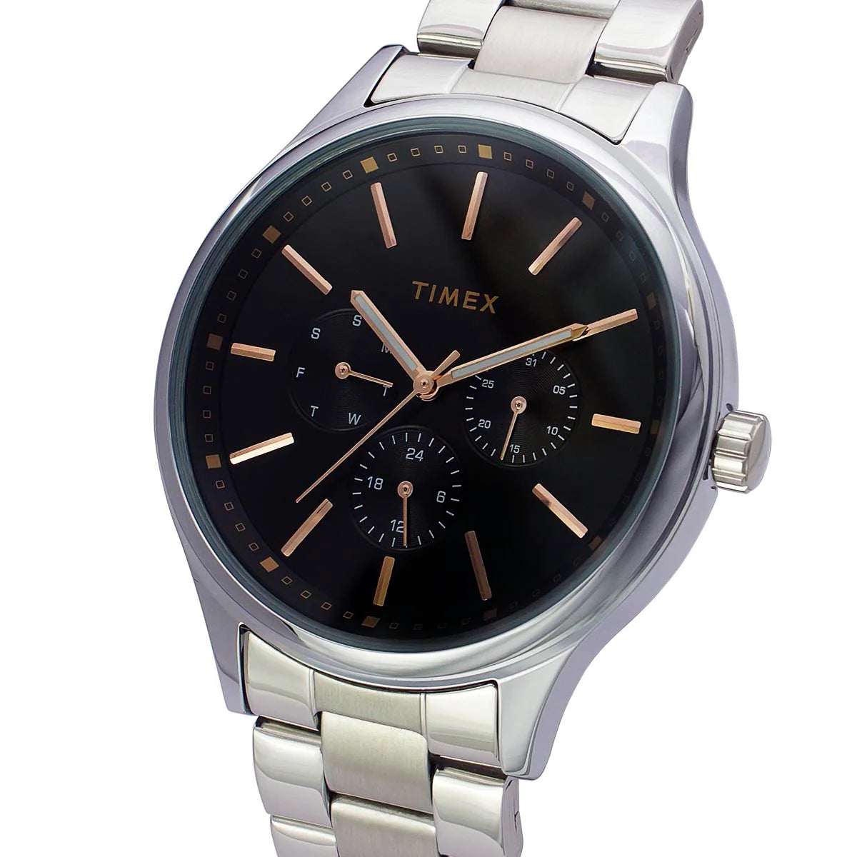 Timex Fashion Men's Black Dial Round Case Multifunction Function Watch - TWEG18408 - KRISHNA WATCH COMPANY