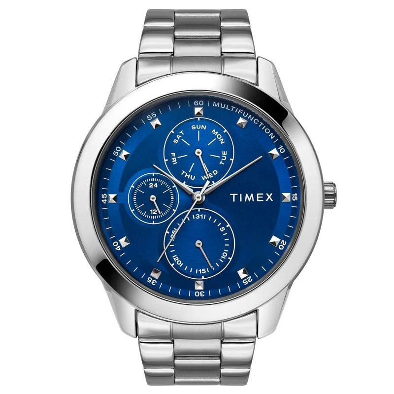 Timex Fashion Men's Blue Dial Round Case Multifunction Function Watch - TWEG18503