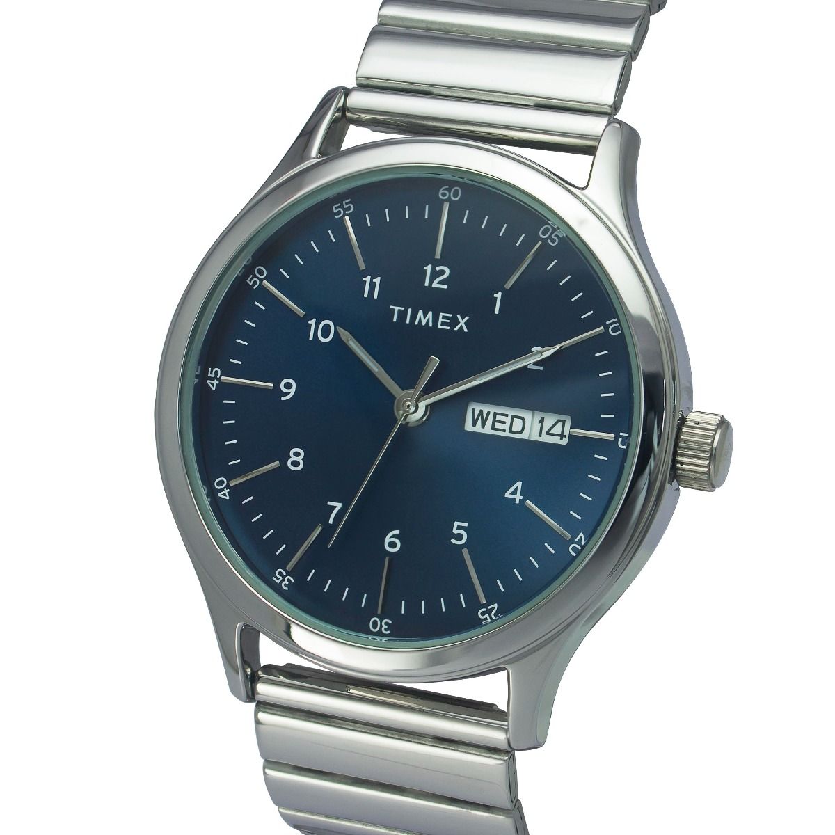 TIMEX FASHION MEN'S BLUE DIAL ROUND CASE DAY DATE FUNCTION WATCH -TWEG19704 - KRISHNA WATCH COMPANY