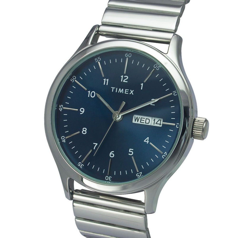 TIMEX FASHION MEN'S BLUE DIAL ROUND CASE DAY DATE FUNCTION WATCH -TWEG19704 - KRISHNA WATCH COMPANY