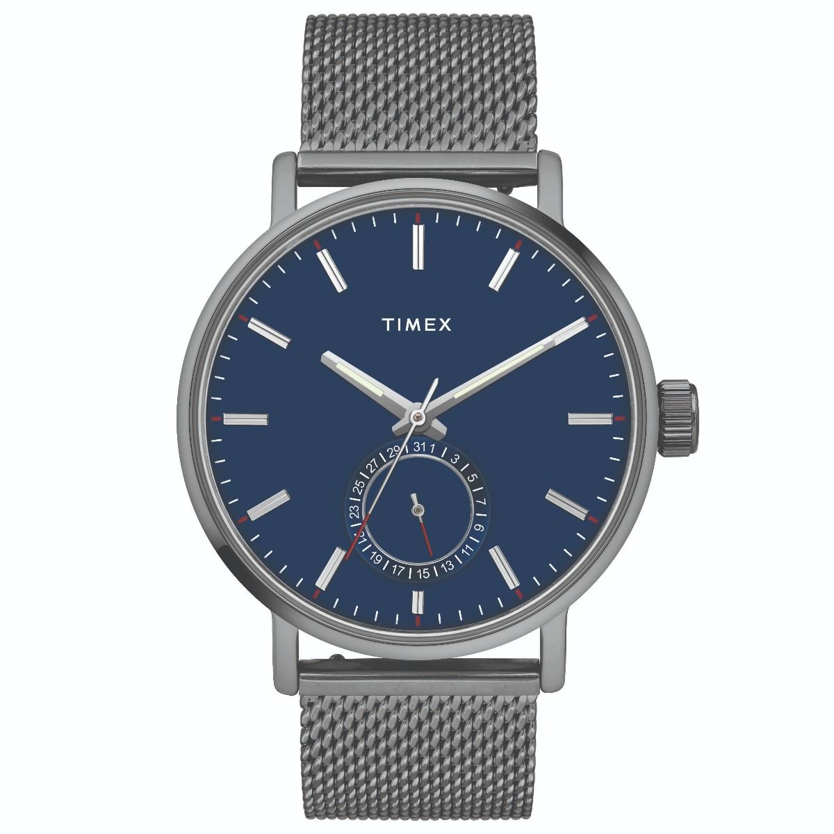 TIMEX FASHION MEN'S BLUE DIAL ROUND CASE DATE FUNCTION WATCH -TWEG20003 - KRISHNA WATCH COMPANY