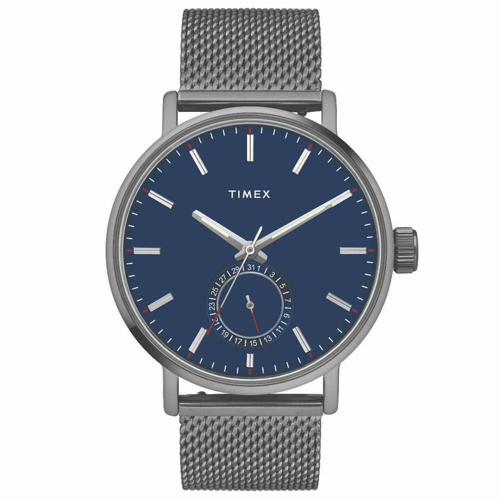 TIMEX FASHION MEN'S BLUE DIAL ROUND CASE DATE FUNCTION WATCH -TWEG20003 - KRISHNA WATCH COMPANY