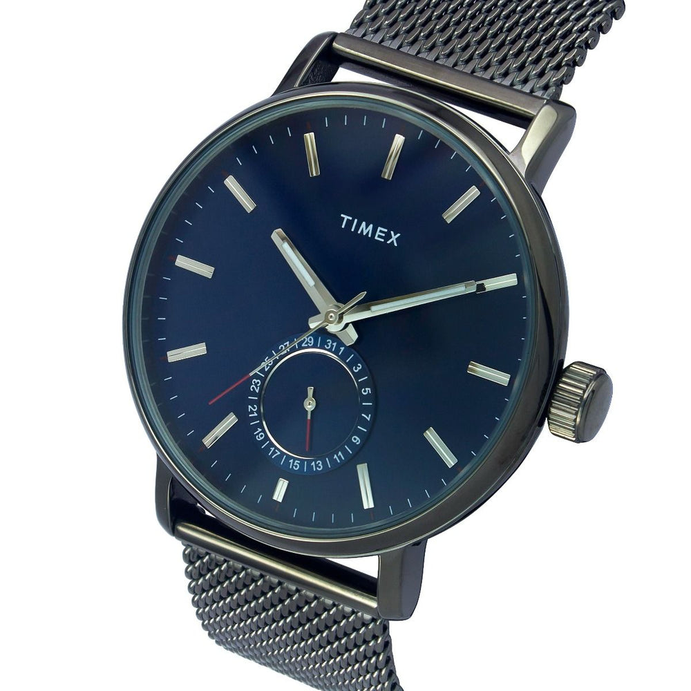 TIMEX FASHION MEN'S BLUE DIAL ROUND CASE DATE FUNCTION WATCH -TWEG20003 - KRISHNA WATCH COMPANY