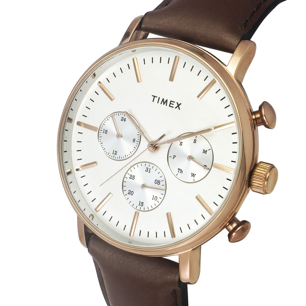 TIMEX FASHION MEN'S SILVER DIAL ROUND CASE MULTIFUNCTION FUNCTION WATCH -TWEG20005 - KRISHNA WATCH COMPANY