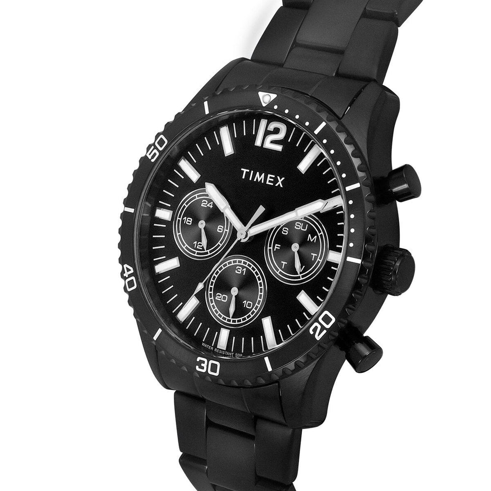 TIMEX E-CLASS PREMIUM-SPORT COLLECTION MULTIFUNCTION MEN ANALOG BLACK DIAL COLOURED QUARTZ WATCH - TWEG22204 - KRISHNA WATCH COMPANY