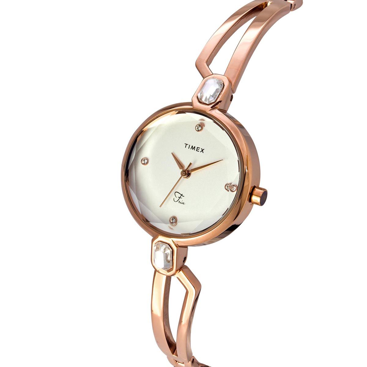 TIMEX FRIA WOMEN'S SILVER DIAL ROUND CASE 3 HANDS FUNCTION WATCH -TWEL15100 - KRISHNA WATCH COMPANY