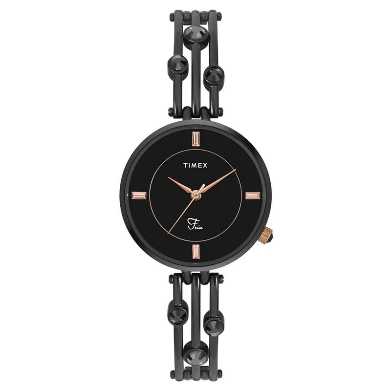 TIMEX ANALOG BLACK DIAL WOMEN WATCH - TWEL16003