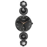 TIMEX FRIA WOMEN'S BLACK DIAL ROUND CASE 3 HANDS FUNCTION WATCH - TWEL16401