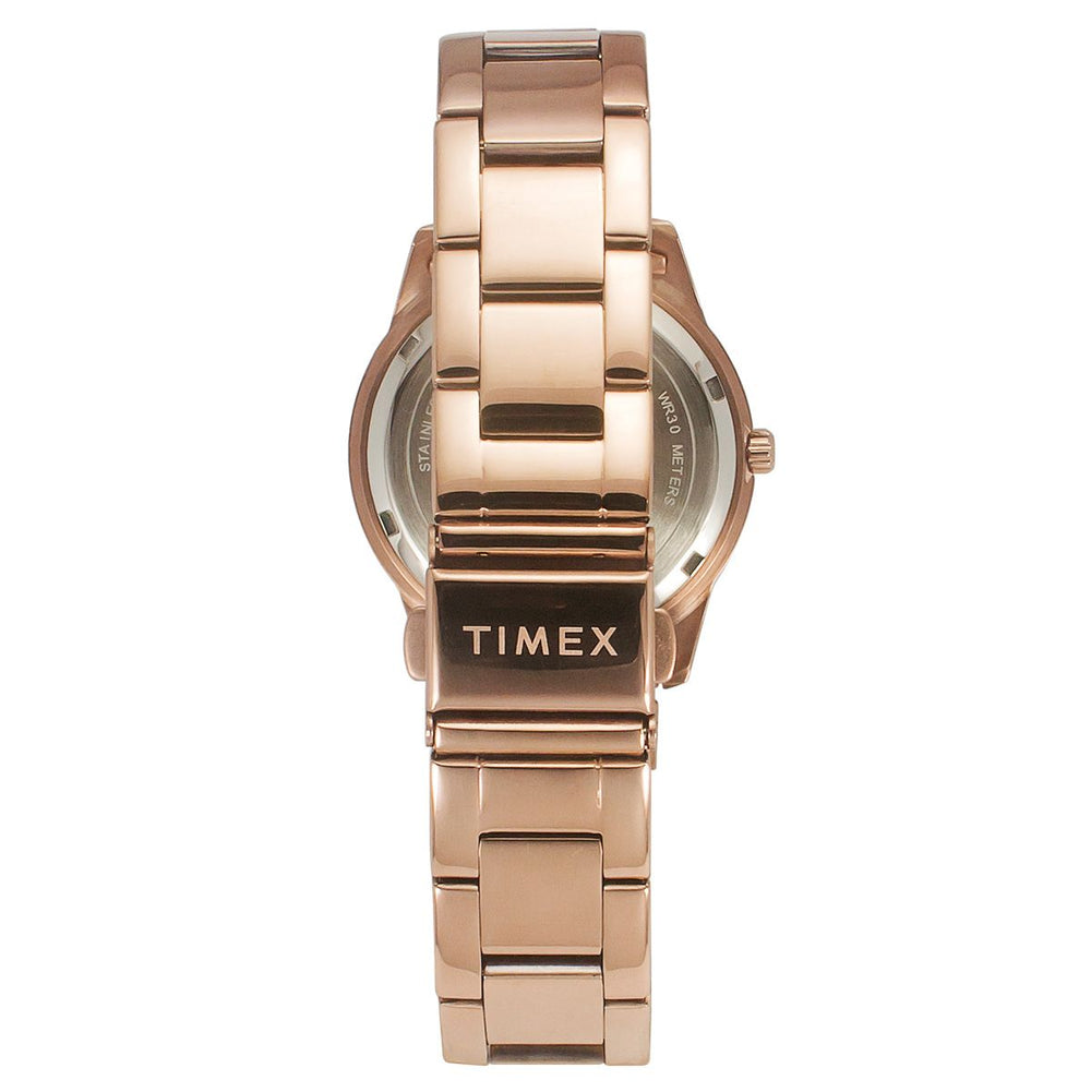 TIMEX E-CLASS PREMIUM-SPORT COLLECTION MULTIFUNCTION WOMEN ANALOG SILVER DIAL COLOURED QUARTZ WATCH, ROUND DIAL WITH 36 MM CASE WIDTH - TWEL16802 - KRISHNA WATCH COMPANY