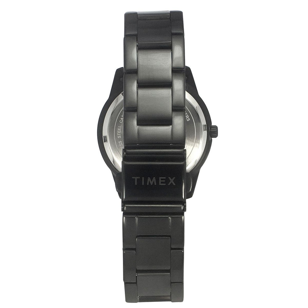 TIMEX E-CLASS PREMIUM-SPORT COLLECTION MULTIFUNCTION WOMEN ANALOG BLACK DIAL COLOURED QUARTZ WATCH, ROUND DIAL WITH 36 MM CASE WIDTH - TWEL16803 - KRISHNA WATCH COMPANY