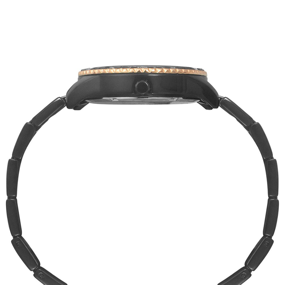 TIMEX E-CLASS PREMIUM-SPORT COLLECTION MULTIFUNCTION WOMEN ANALOG BLACK DIAL COLOURED QUARTZ WATCH, ROUND DIAL WITH 36 MM CASE WIDTH - TWEL16803 - KRISHNA WATCH COMPANY