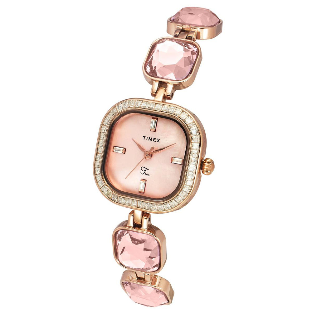 TIMEX FRIA WOMEN'S WHITE DIAL ROUND CASE 3 HANDS FUNCTION WATCH TWEL17101 - KRISHNA WATCH COMPANY