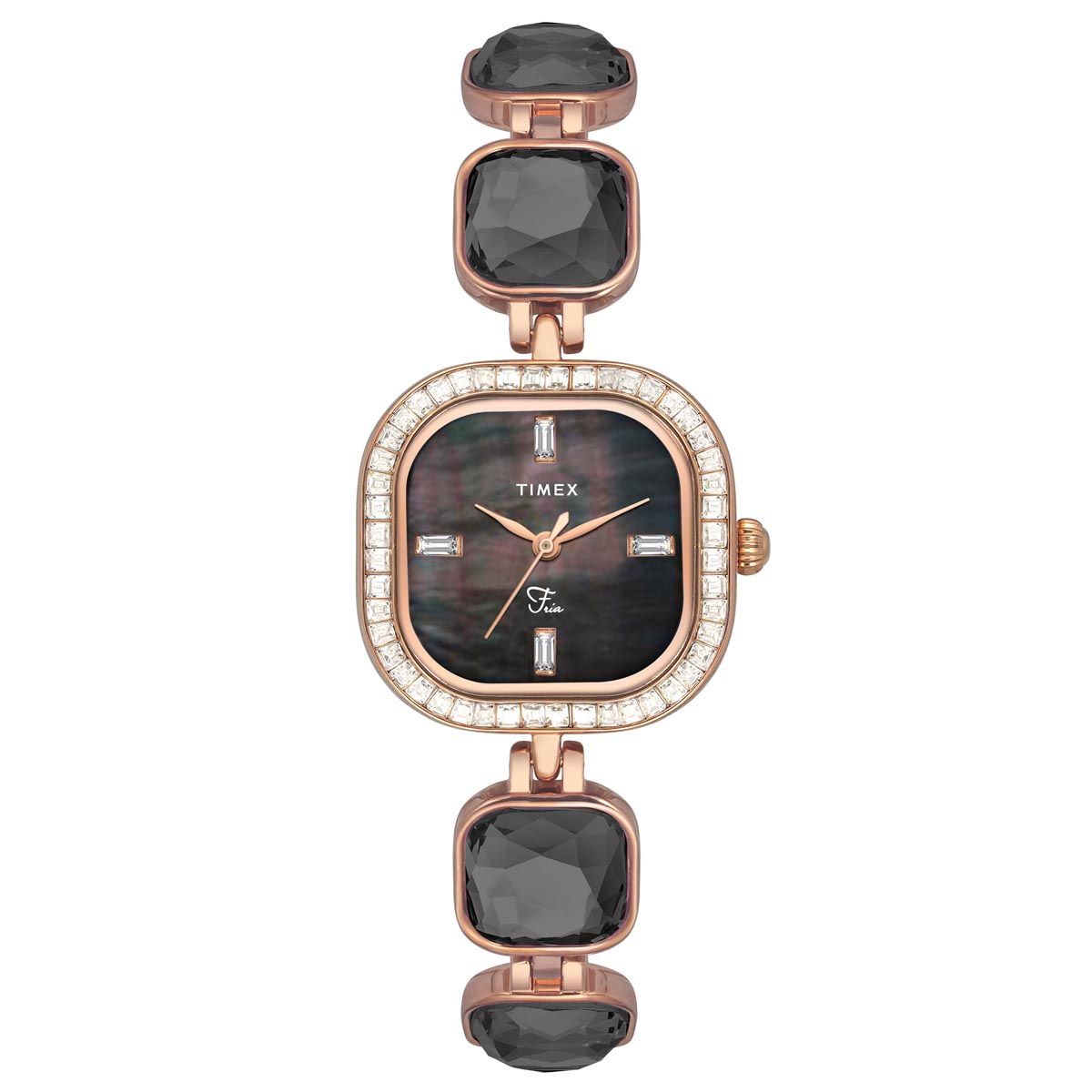 TIMEX FRIA WOMEN S WHITE DIAL ROUND CASE 3 HANDS FUNCTION WATCH TWEL17103