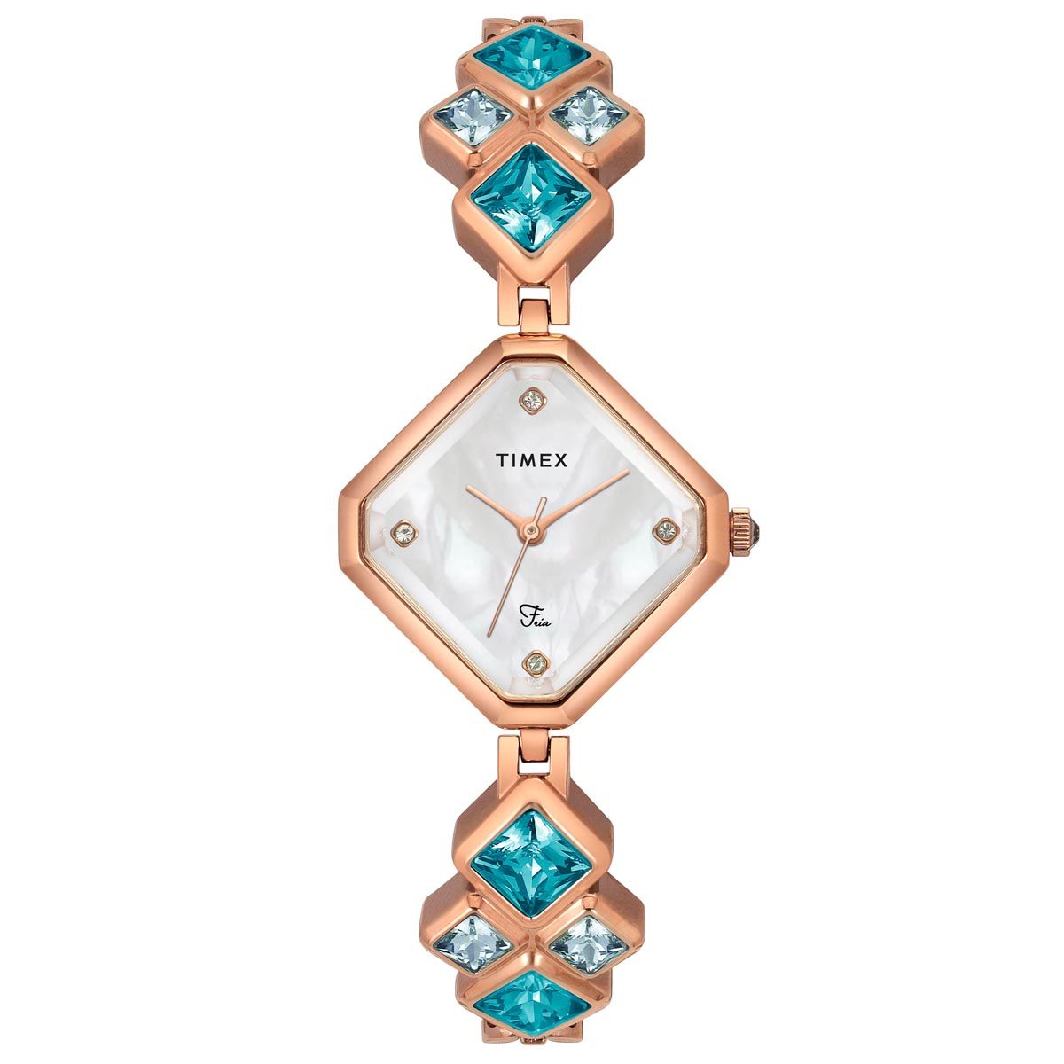 TIMEX FRIA WOMEN'S WHITE DIAL ROUND CASE 3 HANDS FUNCTION WATCH TWEL17200 - KRISHNA WATCH COMPANY