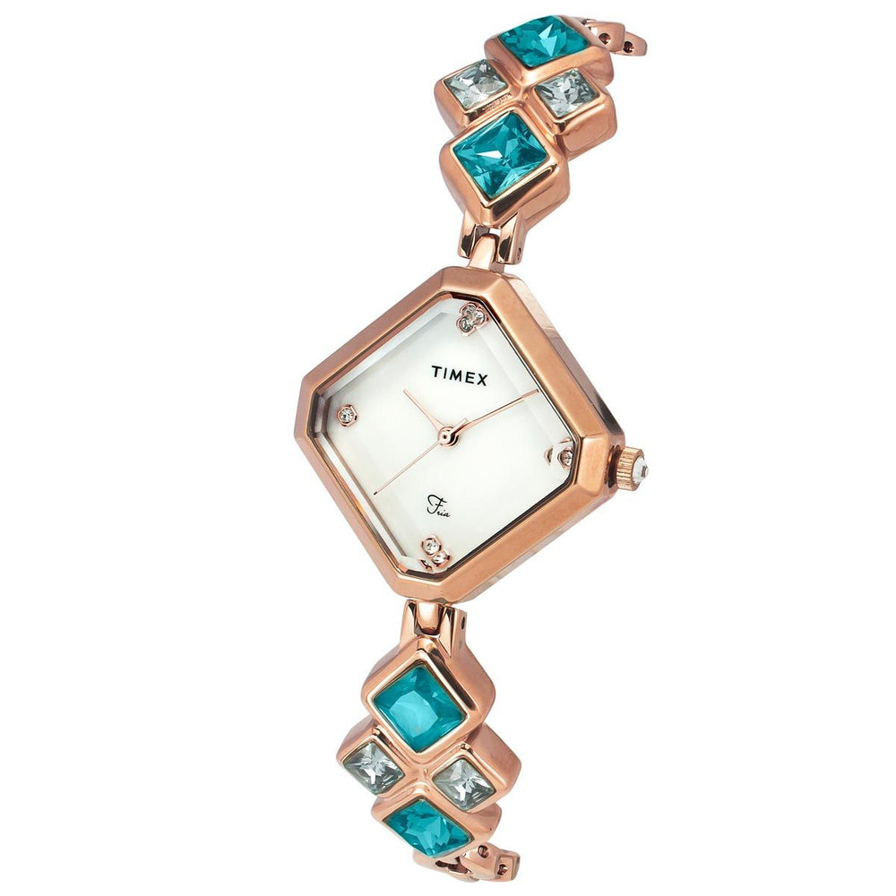 TIMEX FRIA WOMEN'S WHITE DIAL ROUND CASE 3 HANDS FUNCTION WATCH TWEL17200 - KRISHNA WATCH COMPANY