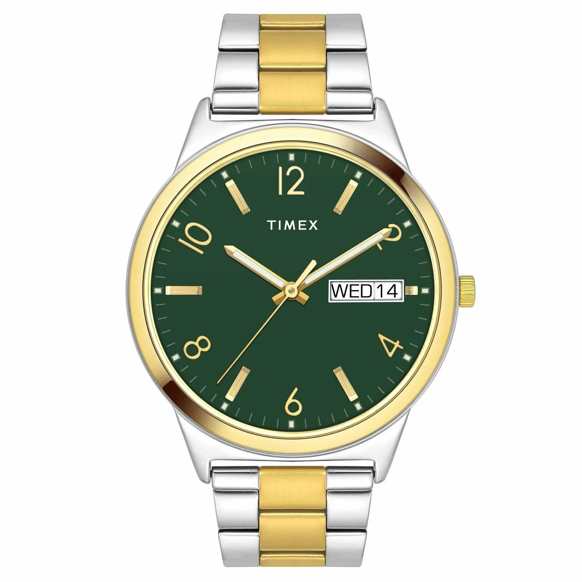 TIMEX CLASSICS COLLECTION PREMIUM QUALITY MEN'S ANALOG GREEN DIAL COLOURED QUARTZ WATCH - TWTG10006 - KRISHNA WATCH COMPANY