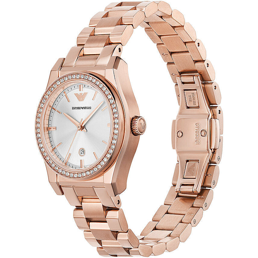 Emporio Armani Three-Hand Date Rose Gold-Tone Watch - AR11558 - KRISHNA WATCH COMPANY