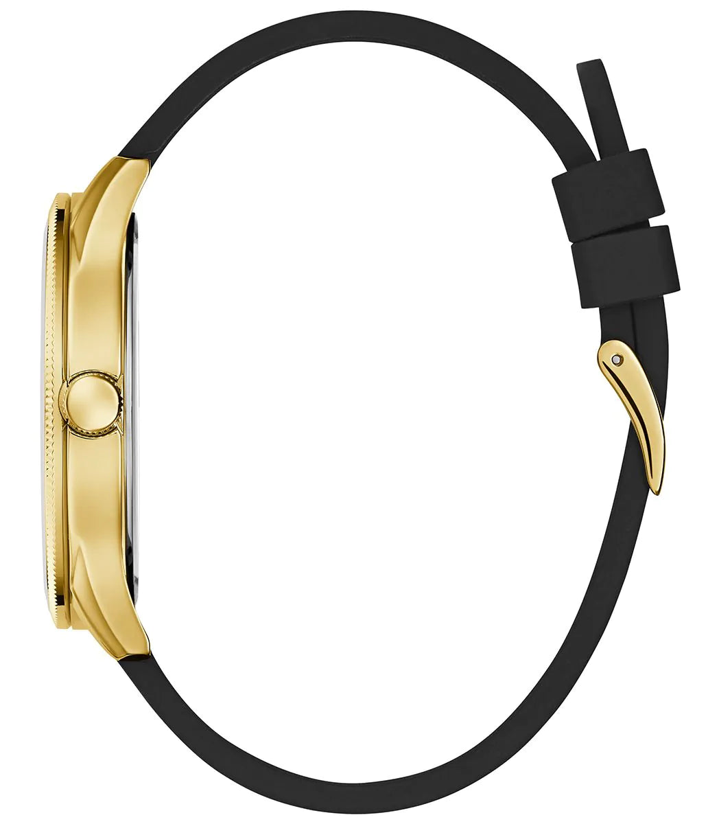GUESS REPUTATION Mens Black GoldTone Analog Watch GW0887G2 - KRISHNA WATCH COMPANY