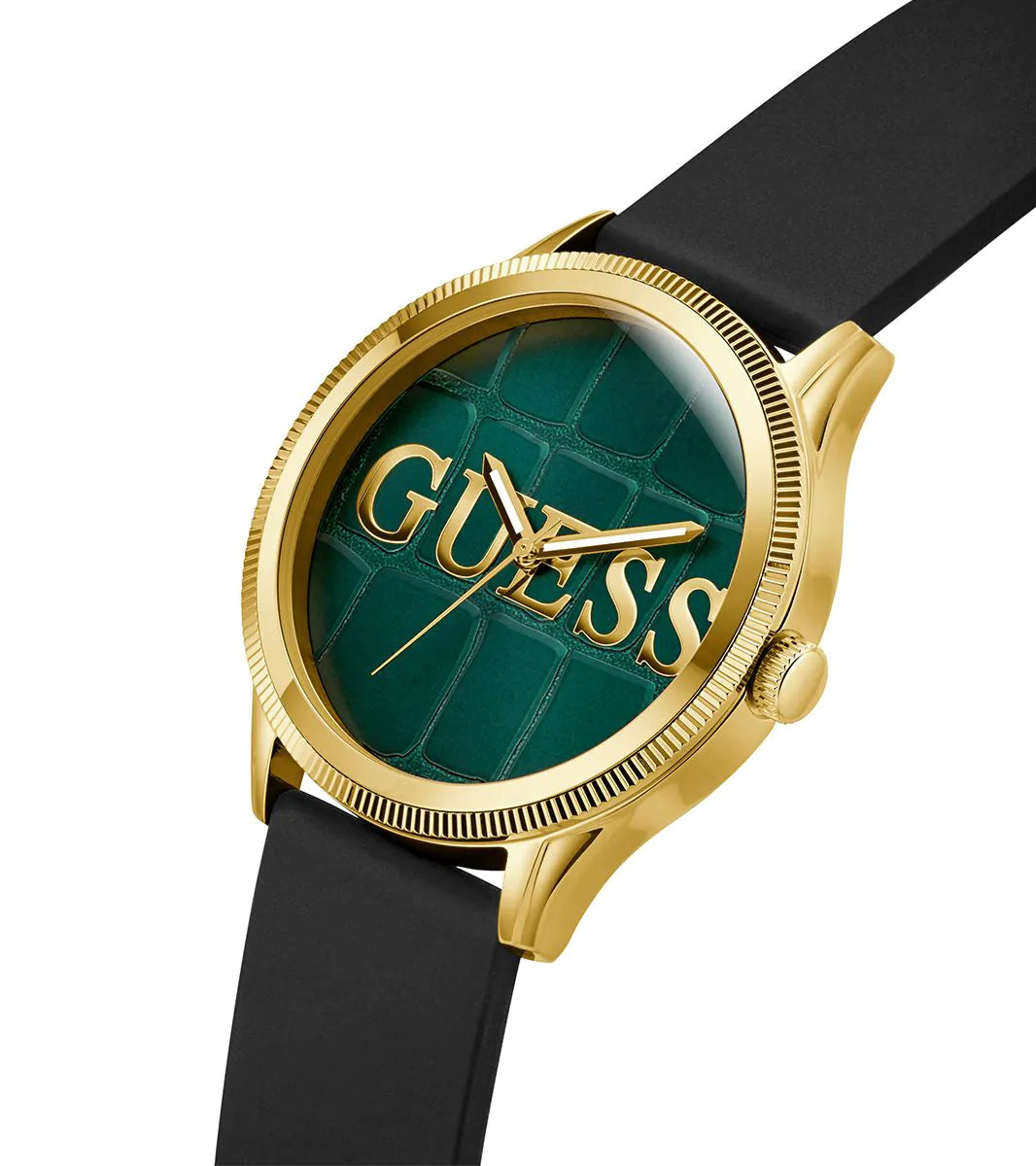GUESS REPUTATION Mens Black GoldTone Analog Watch GW0887G2 - KRISHNA WATCH COMPANY