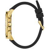 GUESS Mens Black Gold Tone Multi-function Watch GW0909G2