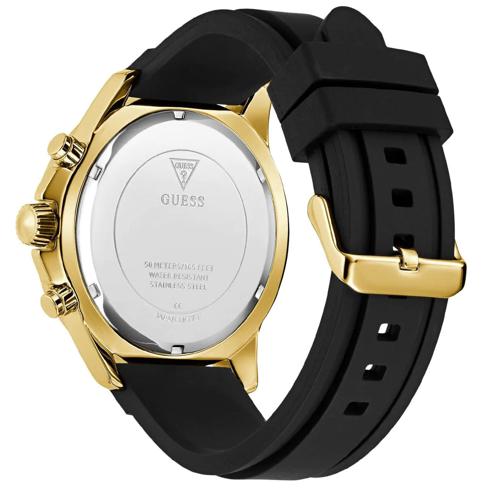 GUESS Mens Black Gold Tone Multi-function Watch GW0909G2 - KRISHNA WATCH COMPANY