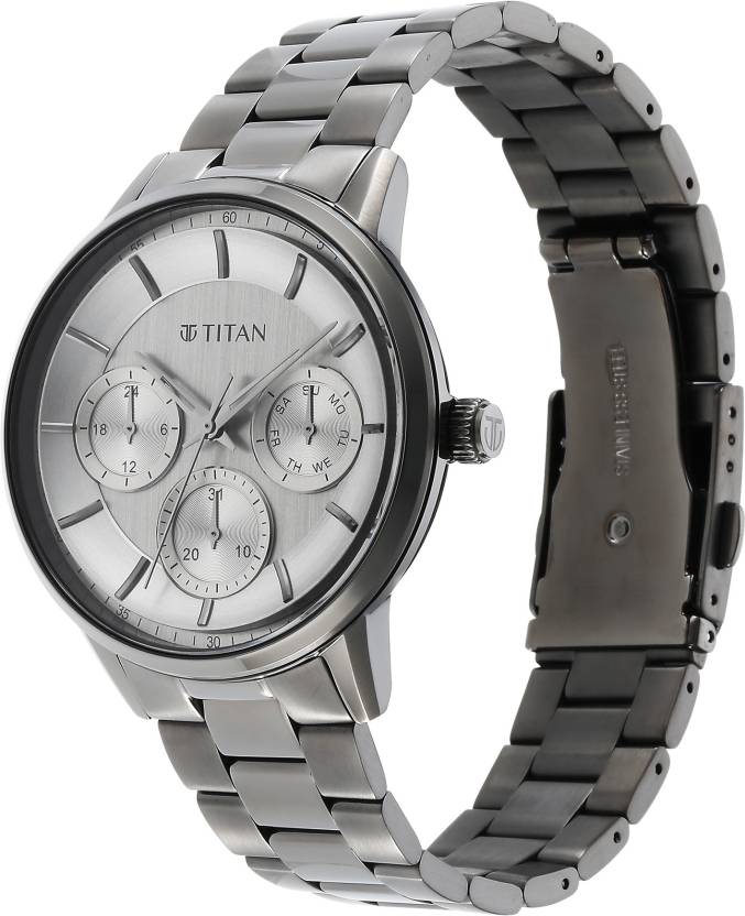 TITAN Urban Magic Grey Dial Stainless Steel Strap Watch 90133QM01 / NS90133QM01 - KRISHNA WATCH COMPANY