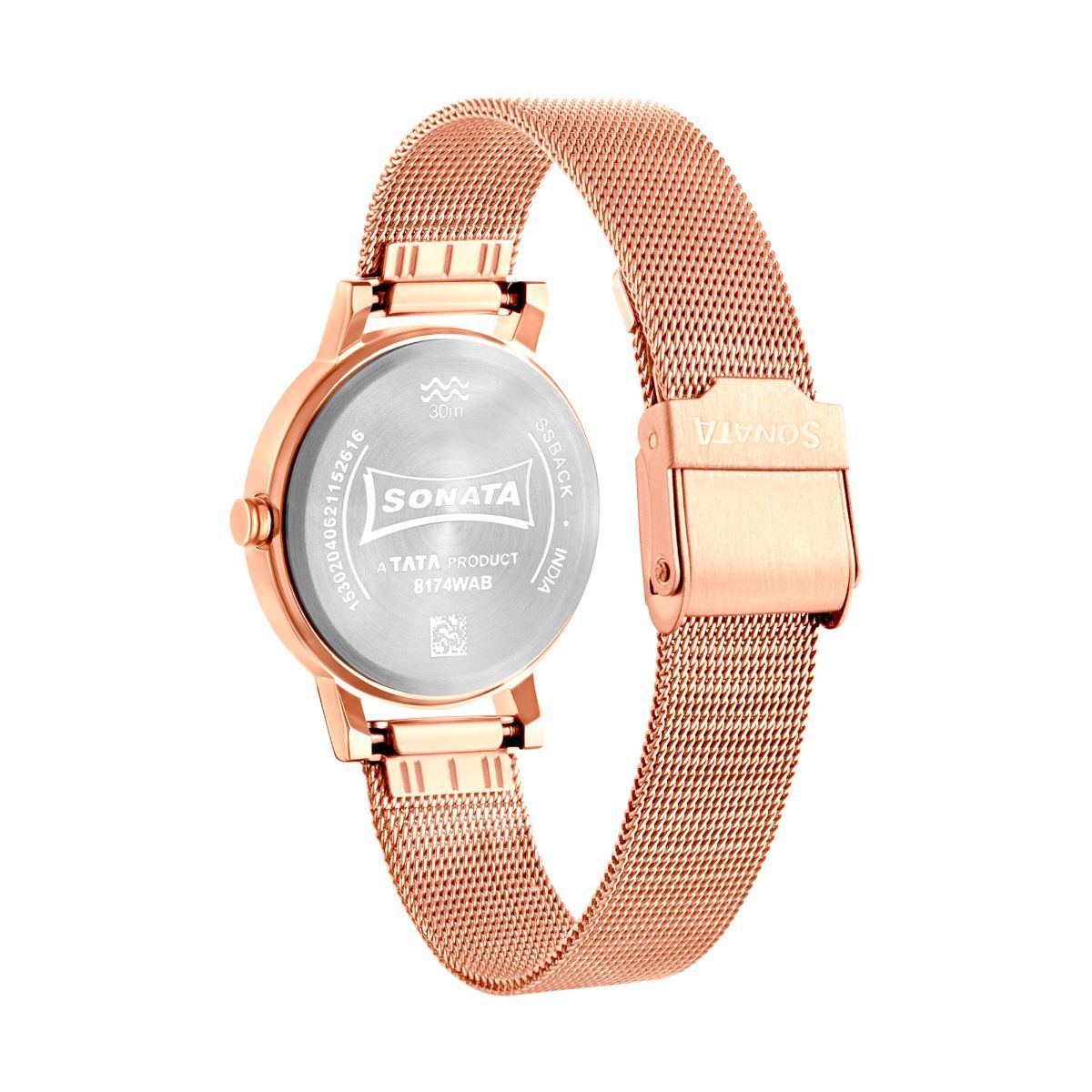 Sonata Linnea Rose Gold Dial Watch - 8174WM02 - KRISHNA WATCH COMPANY