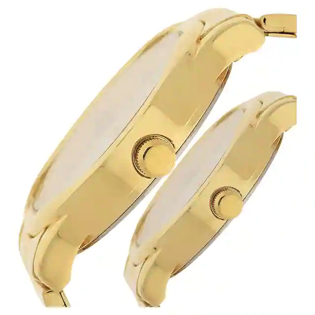 Titan Champagne Dial Golden Metal Strap Watches NP15802490YM02 - KRISHNA WATCH COMPANY