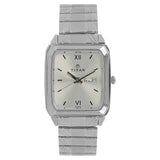 Titan Quartz Analog with Day and Date Silver Dial Silver Stainless Steel Strap Rectangular Shaped Watch For Men 1581sm03